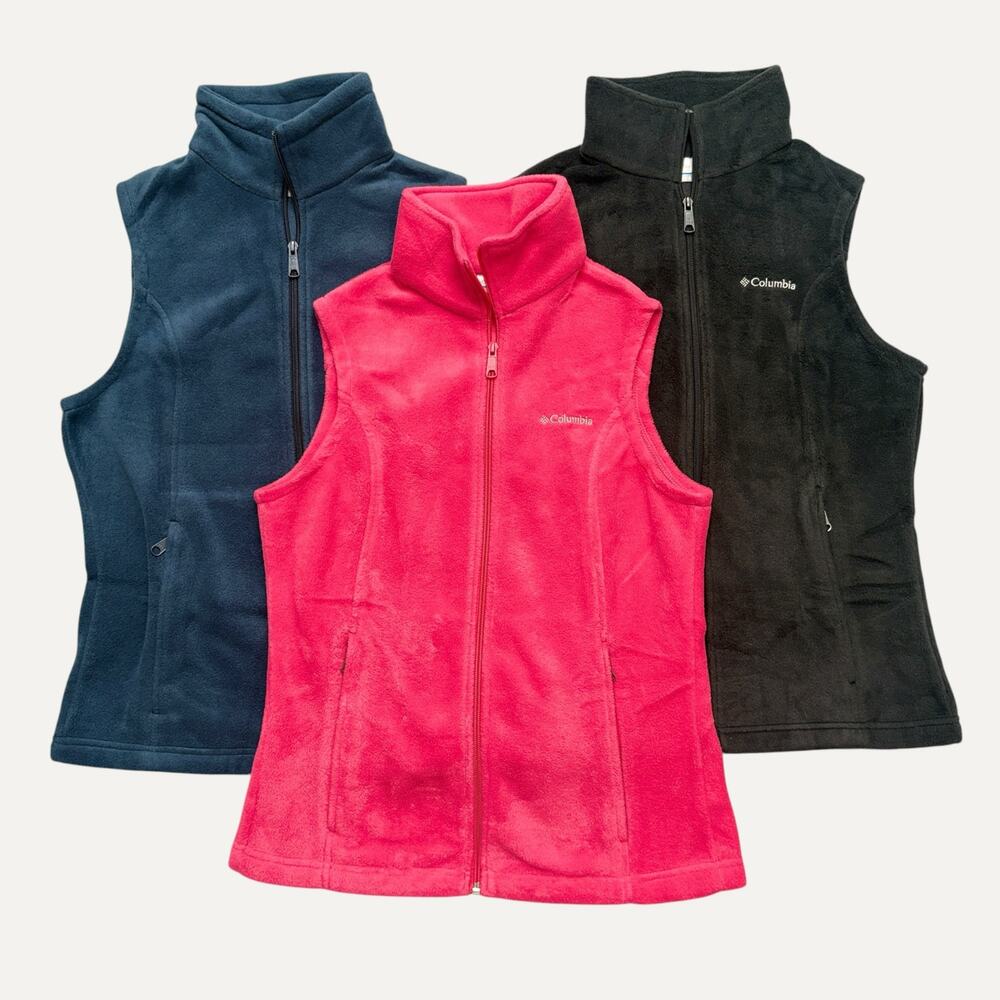 Columbia Women’s Fleece Vest Bundle Lot of 3 Size S